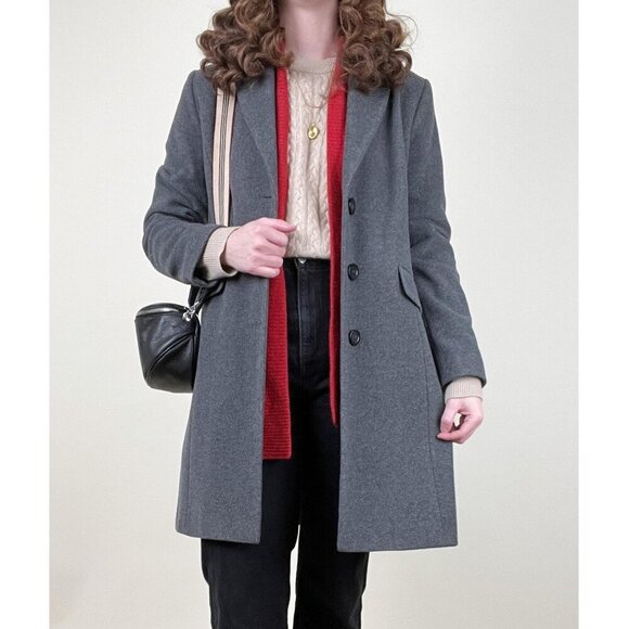 Vintage Jackets & Blazers - Vintage German Peacoat Jacket Pea Coat Minimalist Quiet Luxury Understated Luxe